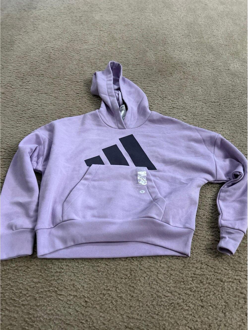 C381  Adidas Hoodie purple size 14  purple